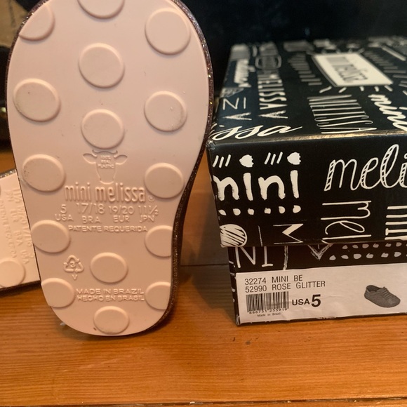 Mini Melissa pink glitter mini be style 5 NEW $55 - Picture 5 of 5